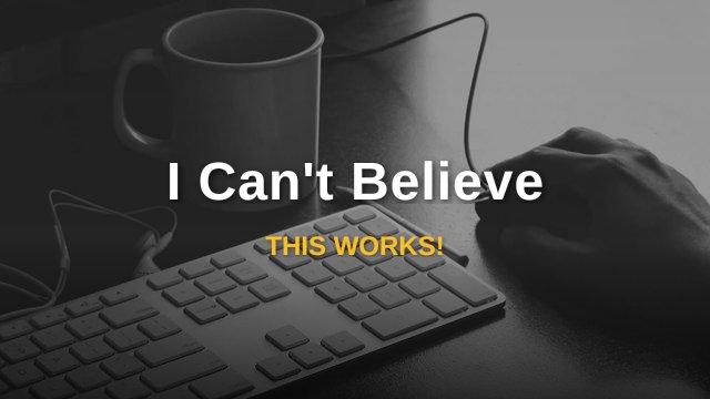 Good thumbnail example: bold text, high contrast, emotional